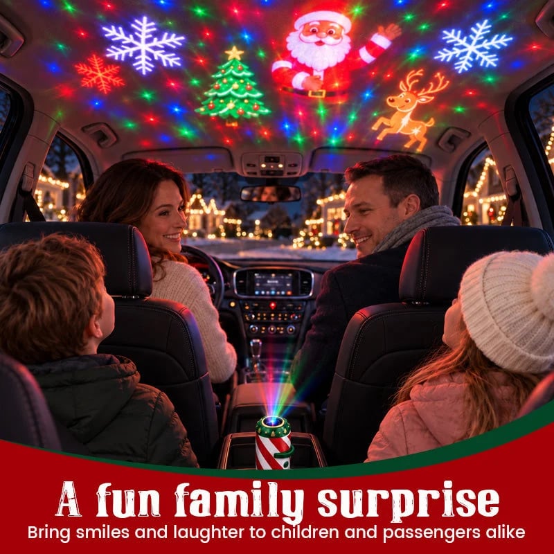 🎅🌠🎄 Merry Ride Christmas Car Projector Light – 5D Festive Projection Effect！！！