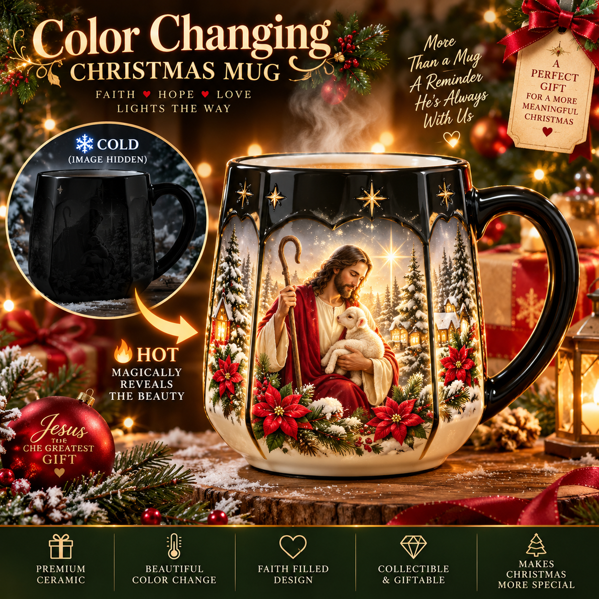 🎄Christmas Magic Color-Changing Mug – Heat Reveal Holiday Gift ✨