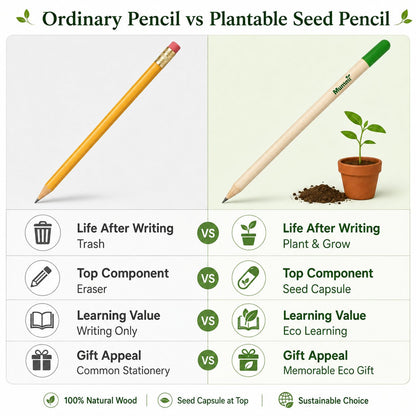 Plantable Green Seed Pencil — Write, Plant & Grow