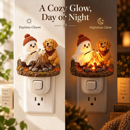🔥LAST DAY 50% OFF - Fireside Friends™ | Flickering Campfire Plug-In Night Light
