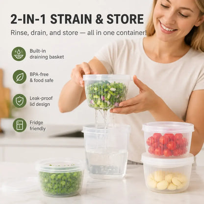 4Pcs Kitchen Storage Containers