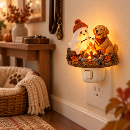 Campfire Companions™ Flickering Plug-In Night Light