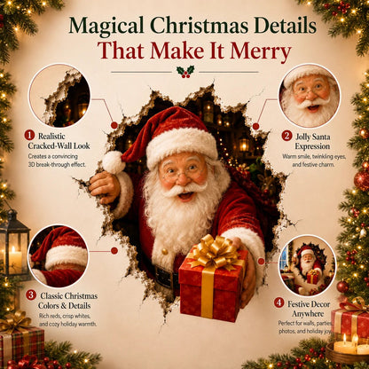 🎉 50% OFF | 🎅 Christmas Break-Through Wall Decal – 8 Designs