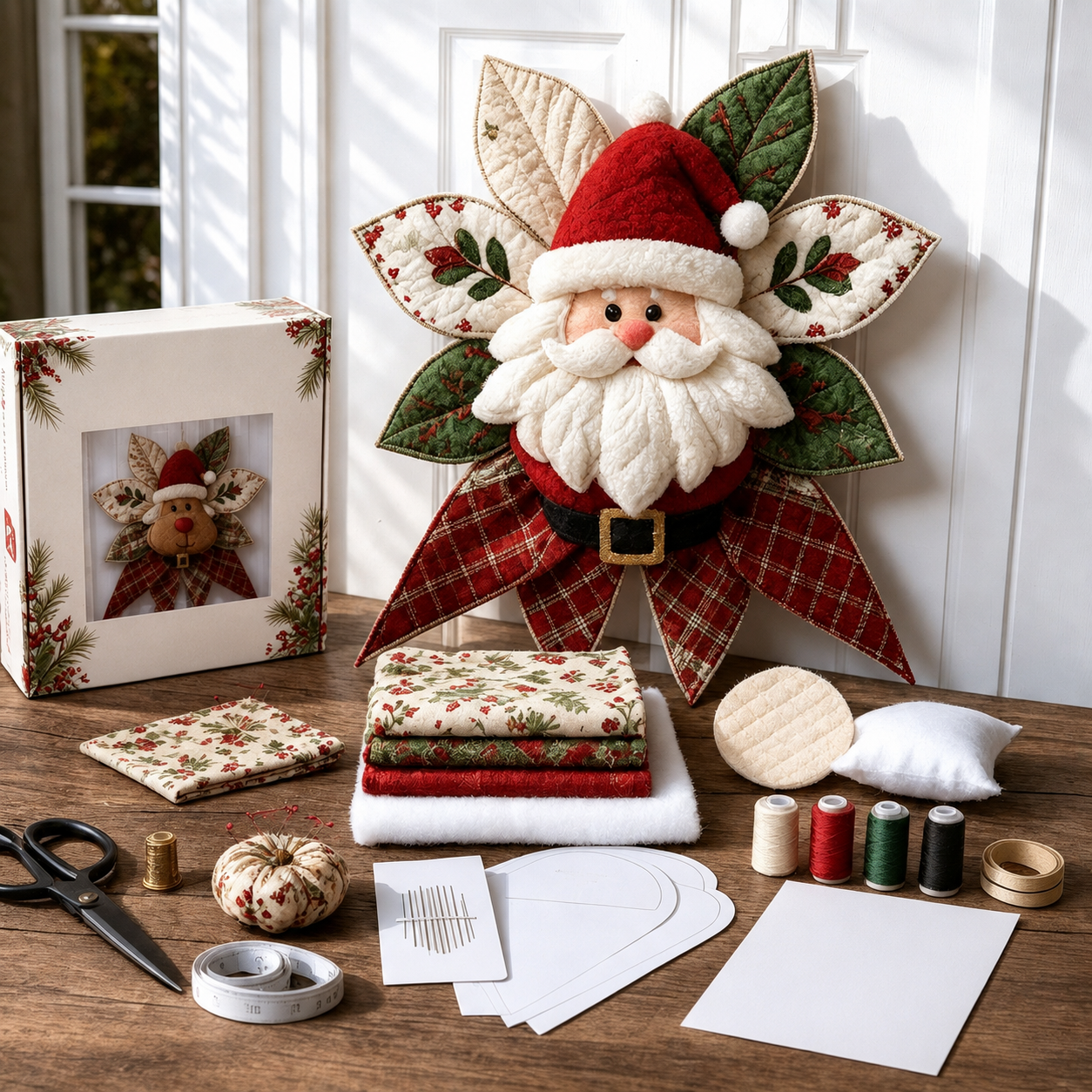 🎄 DIY Christmas Quilt Bow Decoration Kit