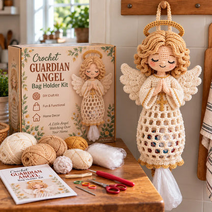 ⏳ Last Day 49% OFF – 🧶 Beginner-Friendly Blessed Home Crochet Bag Holder DIY Kit | 4 Faith-Inspired Designs with Yarn, Tools & Guide Included ✝️