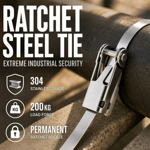 🔥LAST DAY 49% OFF - 🛠️Heavy Duty Stainless Steel Cable Tie with Flip Lock Buckle