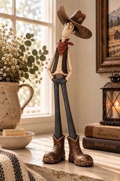 Whimsical Western Cowboy & Horse Figurine Duo 🤠🐴