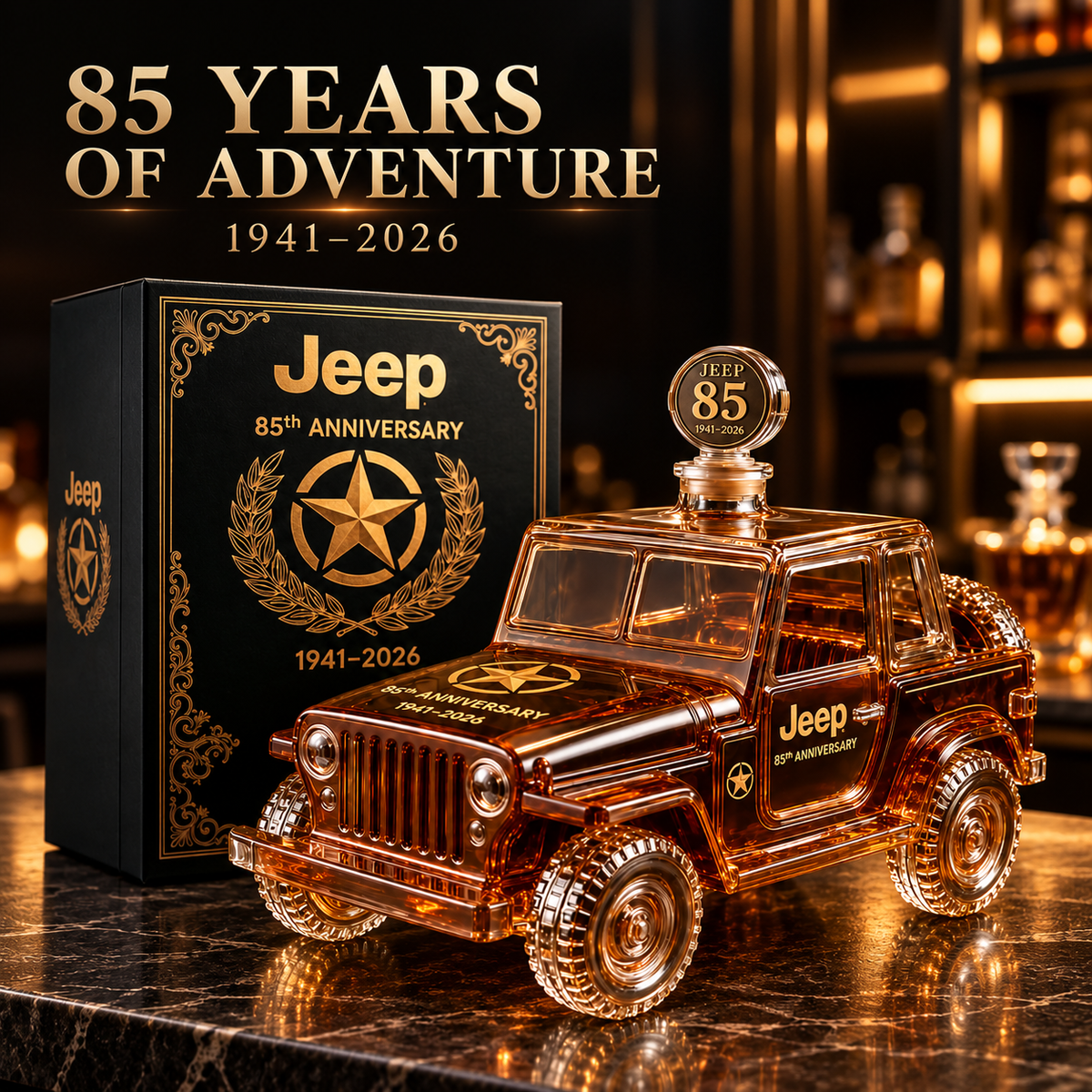 Jeep 85th Anniversary Whiskey Decanter