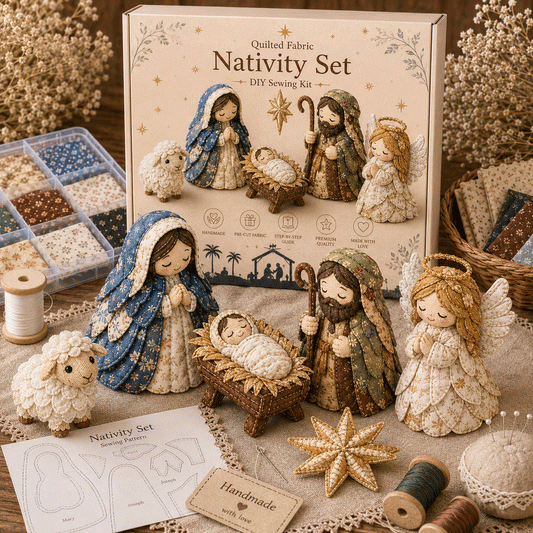 DIY Patchwork Nativity Scene Sewing Kit (Beginner-Friendly)