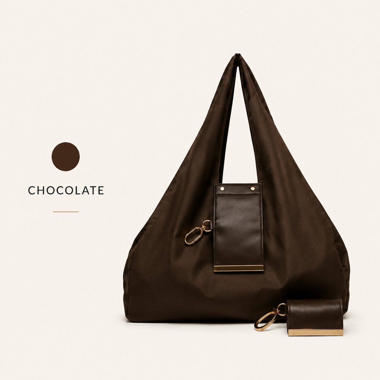 🎁Varelli Charm Transformable Bag – Stylish Vegan Leather Tote & Keychain Charm