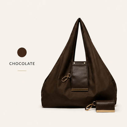 🎁Varelli Charm Transformable Bag – Stylish Vegan Leather Tote & Keychain Charm