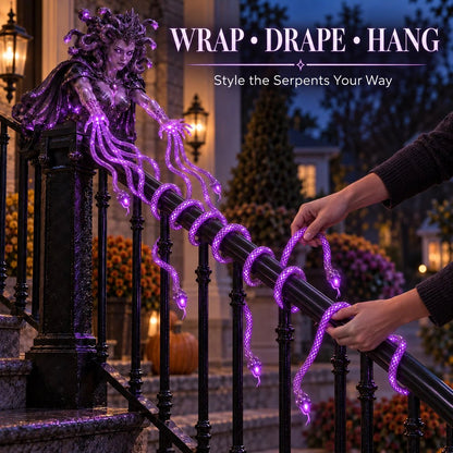 🐍 Medusa Queen Glowing Snake Railing Light