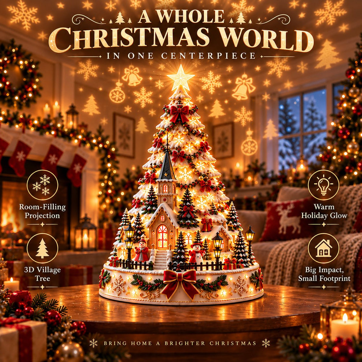 🏆 60,000+ Sold - 🎄MerryRealm™ Christmas Village Lightscape Tree