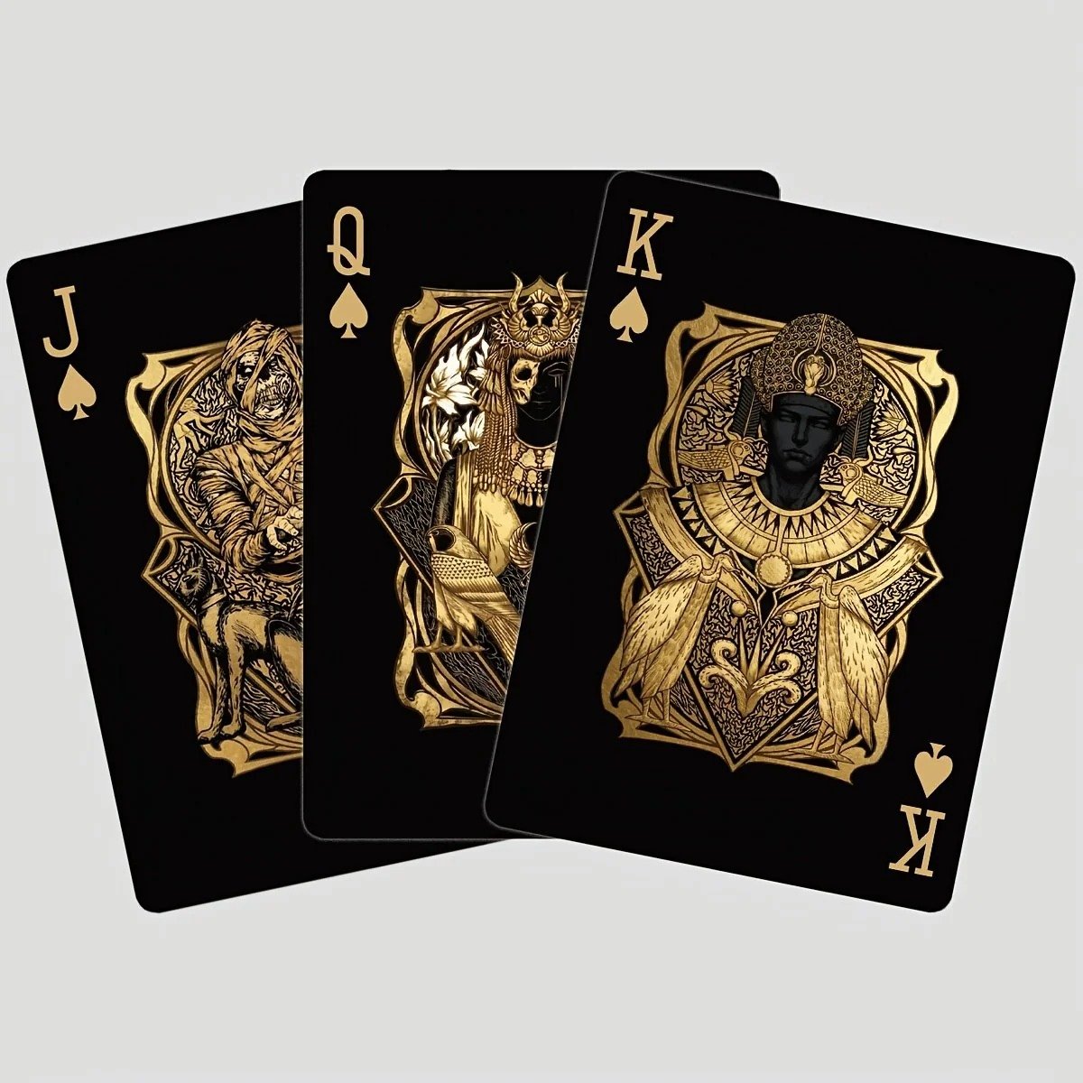 🃏👑 Black-Gold Egyptian Mythology Playing Cards