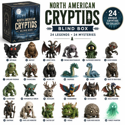 👁️North American Cryptids Blind Box – Complete 24-Piece Collection • 24 Legends • 24 Mysteries👹
