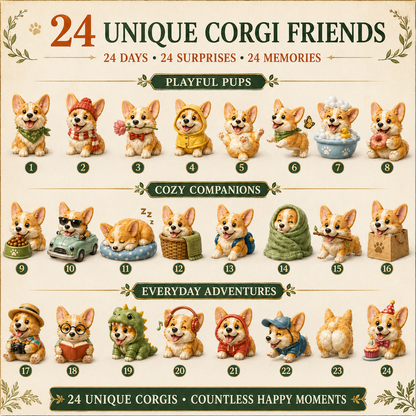 ✨Everyday Corgi Advent Calendar 2026 - 24-Day Festive Countdown