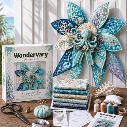 🌊 DIY Ocean Animal Quilted Bow Kit – Large 3D Coastal Door & Wall Décor