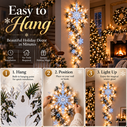 ❄️Giant Snowflake Blizzard Trail™- ✨ Let the Snowstorm Glow Indoors