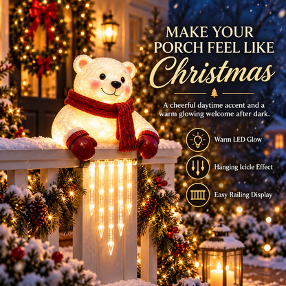 🐻🎄 Winter Light Cute Bear Icicle Light