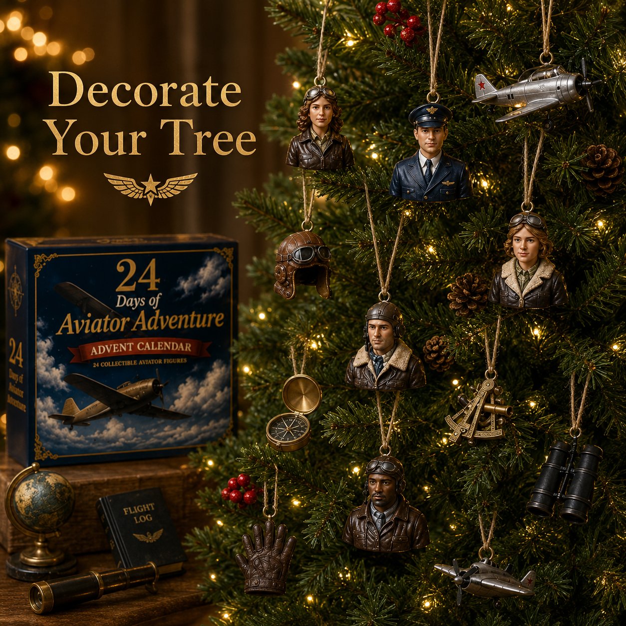 CHRISTMAS KICKOFF 49% OFF – 2026 Days of Aviator Adventure Blind Box – 24‑Day Festive Countdown, Aviator‑Themed Collectible Figures Blind Box – Gift For Aviation Lovers