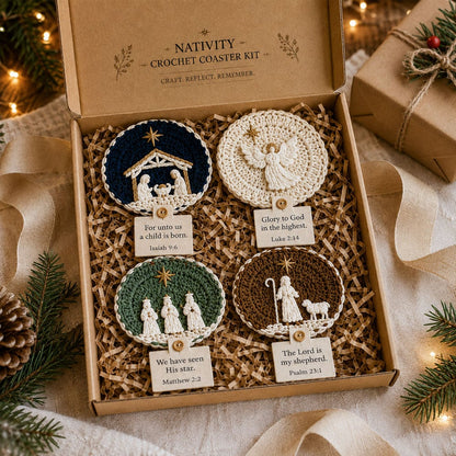 Nativity Crochet Coaster DIY Kit