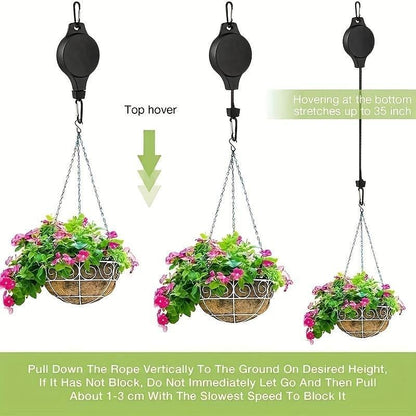 🌸 Buy one get one free 🌸Plant Pulley Set for Garden Baskets Pots, Birds Feeder🐦