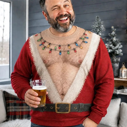 🎅😂 Funny Santa Christmas Long Sleeve Shirt – The Ultimate Holiday Party Conversation Starter 🎄