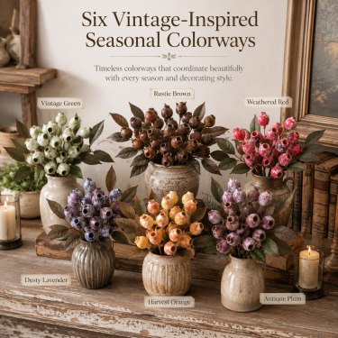 💐Vintage Faux Seed Pod Bundle
