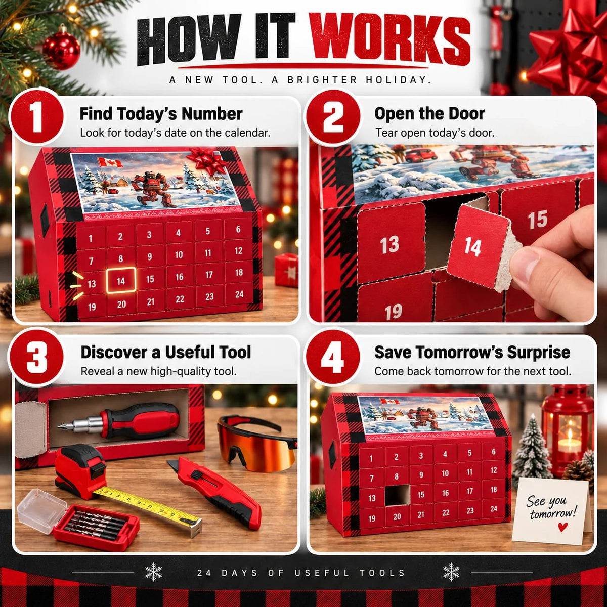 24 Days of Tools Christmas Countdown Gift Set