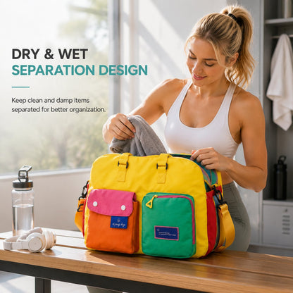 🌈 'Dopamine' Women's Portable Nylon Messenger Crossbody Bag