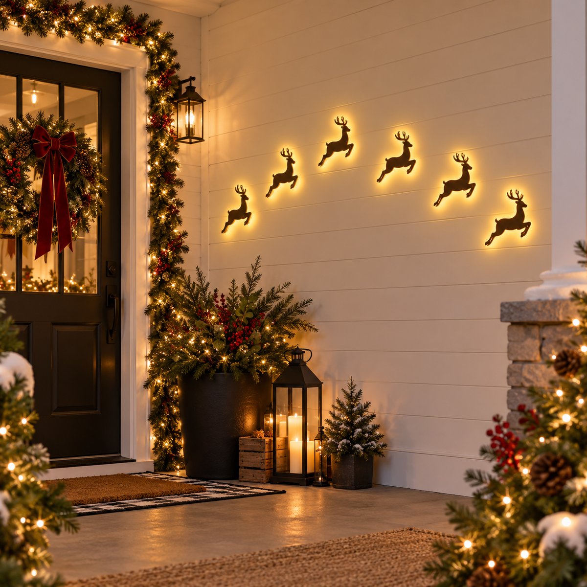 🦌Glowing Christmas Reindeer Wall Light – Cozy Festive LED Decor