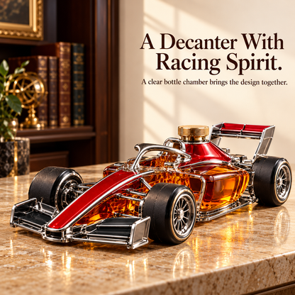 Open-Wheel Racing Car Whiskey Decanter – Collector Bottle & Gift for Motorsport Fans
