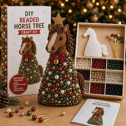 🔥HOT SALE 49% OFF🎁 🐾 Animal-Themed Beaded Christmas Tree DIY Kit🦊