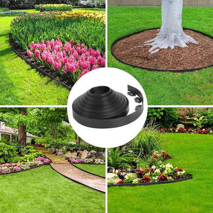 🏠🌿Instantly Upgrade Your Garden Borders — 16.5 FT No-Dig Landscape Edging Kit with 15 Stakes