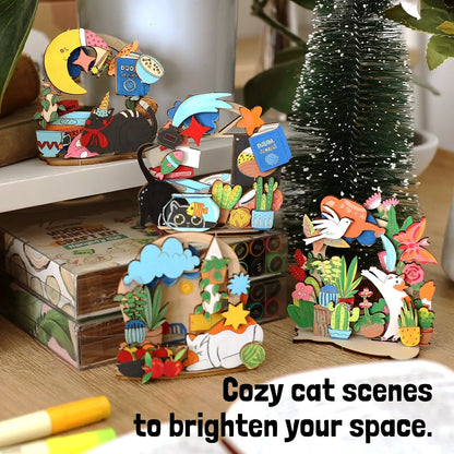 🎨Wood Painting Art Craft Kit - ✨Complete Handcraft Set with Crafting Tools