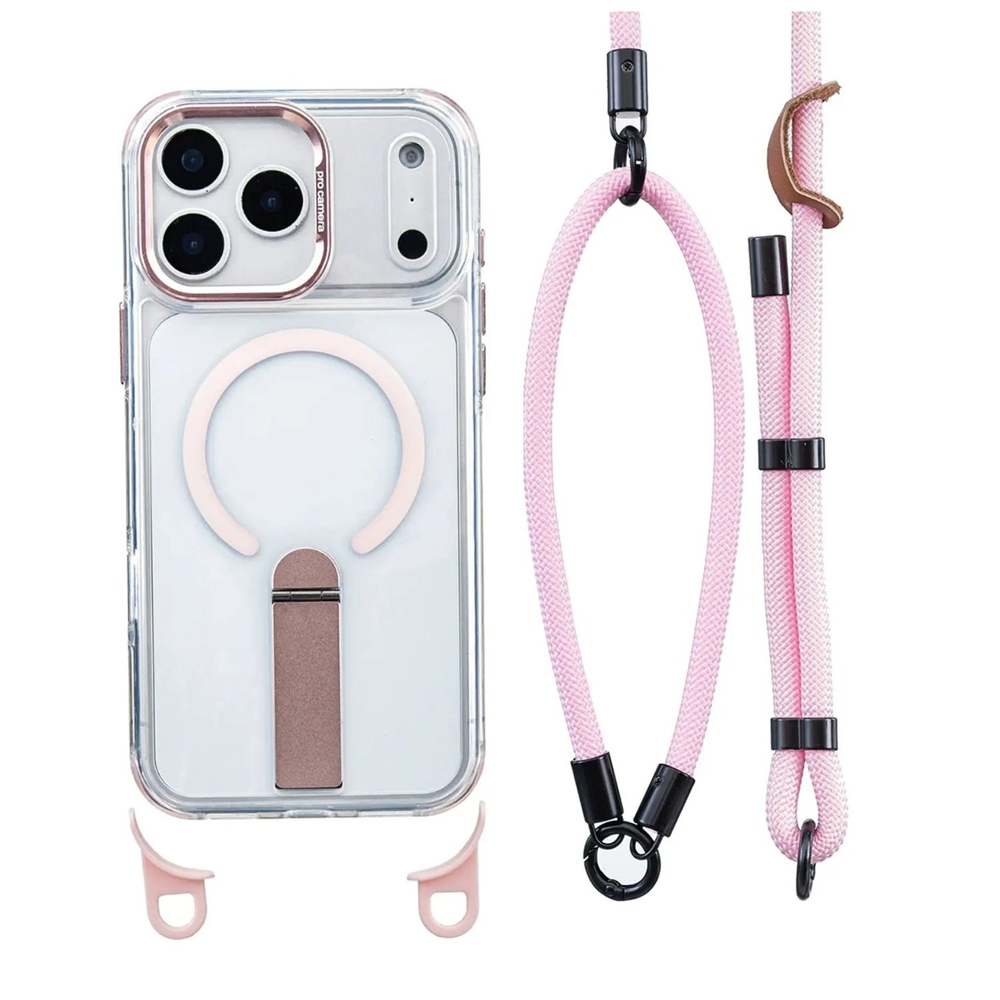 MagSafe Smartphone Case with Detachable Crossbody Neck Lanyard Strap
