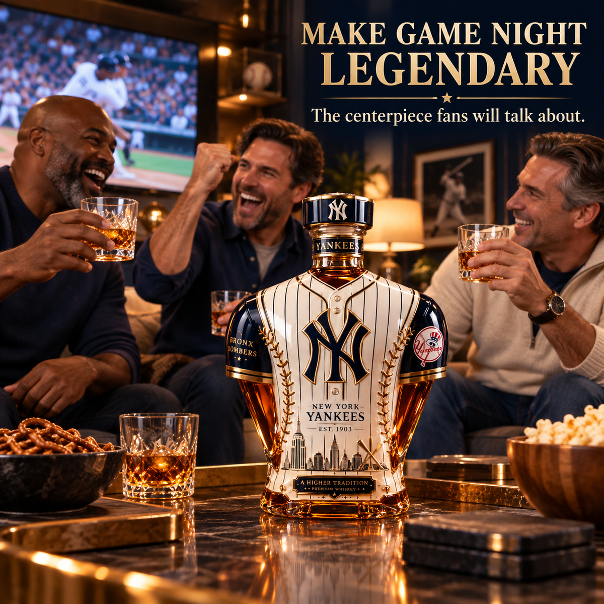 Bronx Bomber Jersey Decanter