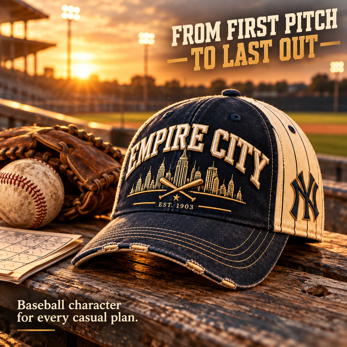 🧢 Vintage Empire City New York Baseball Cap