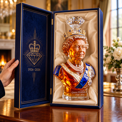 👑QUEEN ELIZABETH II 100TH ANNIVERSARY WHISKEY BOTTLE