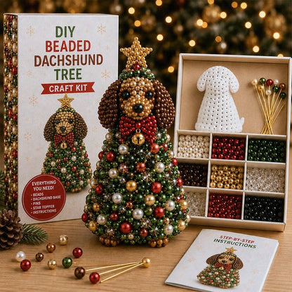 🔥HOT SALE 49% OFF🎁 🐾 Animal-Themed Beaded Christmas Tree DIY Kit🦊