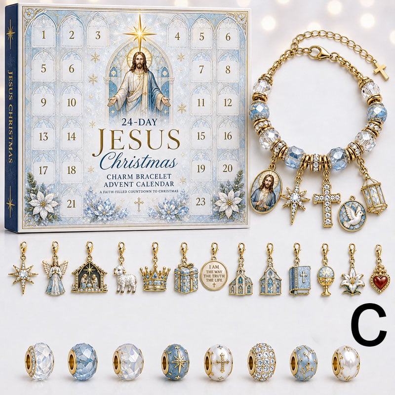 🔥Flash sale 49% OFF - 24-Day Christian Christmas Charm Bracelet Advent Calendar
