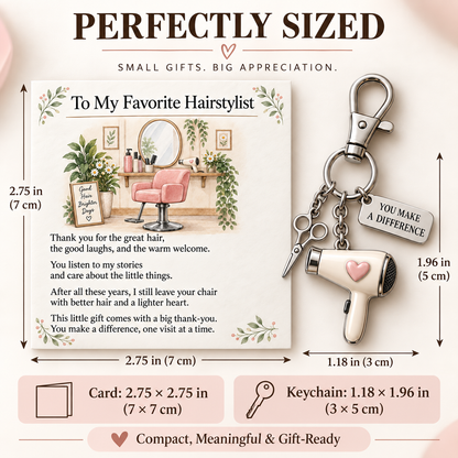 ✨ The 'You Make a Difference' Appreciation Gift Set – Keychain & Greeting Card ✨