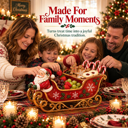 🎅🛷 Santa’s Holiday Treat Sleigh – Festive Serving Tray for Christmas Tables & Parties