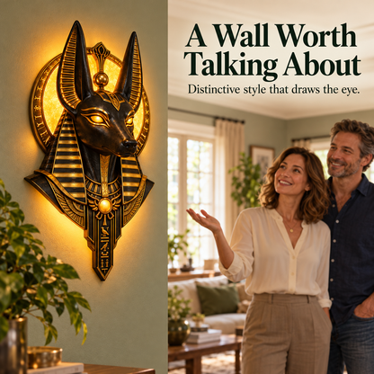 ☀️Anubis Guardian Wall Light – ANCIENT PRESENCE. MODERN GLOW