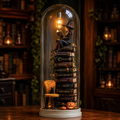 ⏳ Last Day 49% OFF – Halloween Glass Dome Miniature Scene Ambient Lamp