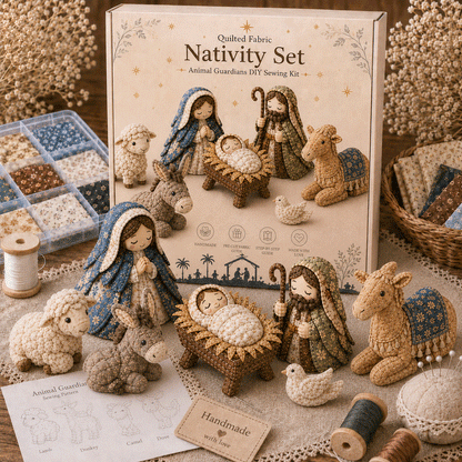 DIY Patchwork Nativity Scene Sewing Kit (Beginner-Friendly)