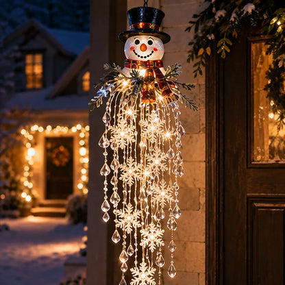 ✨❄️Crystal Cascade Christmas Light™ – Hanging Snowflake & Crystal LED Porch Décor