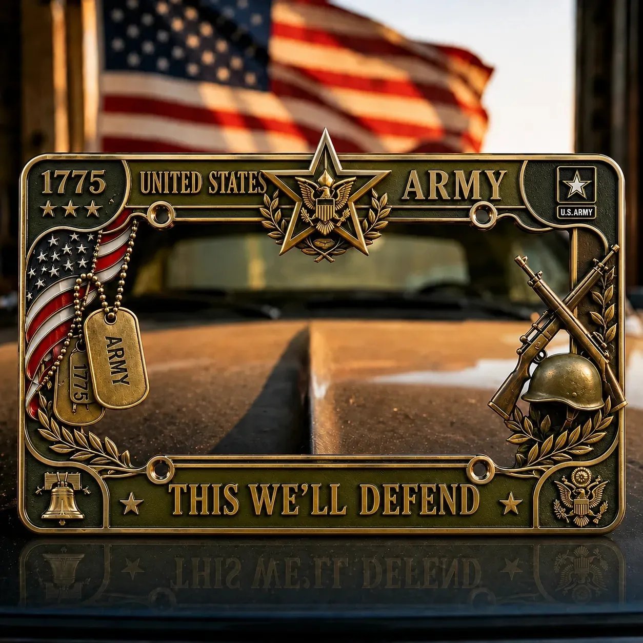 🔥LAST DAY 49% OFF- U.S. Army "This We'll Defend" License Plate Frame