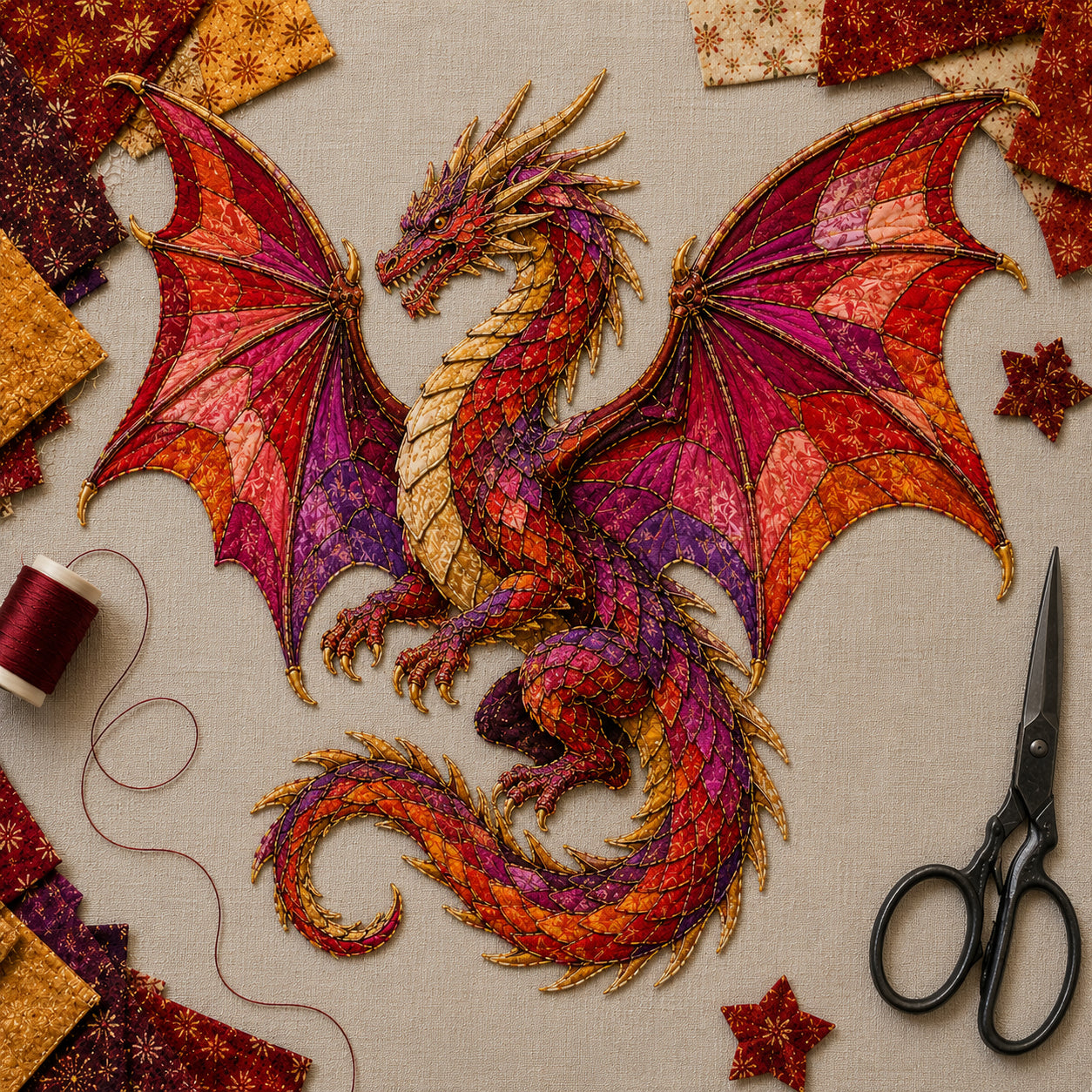 🔥Buy 2 Get 1 Free🔥Legendary Creatures DIY Patchwork Art Kit🔥50% Off Last Day🔥
