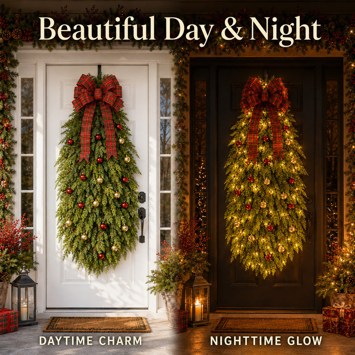 🔥Christmas Sale 50% OFF 🎄Handmade Christmas Tree Wreath for Front Door